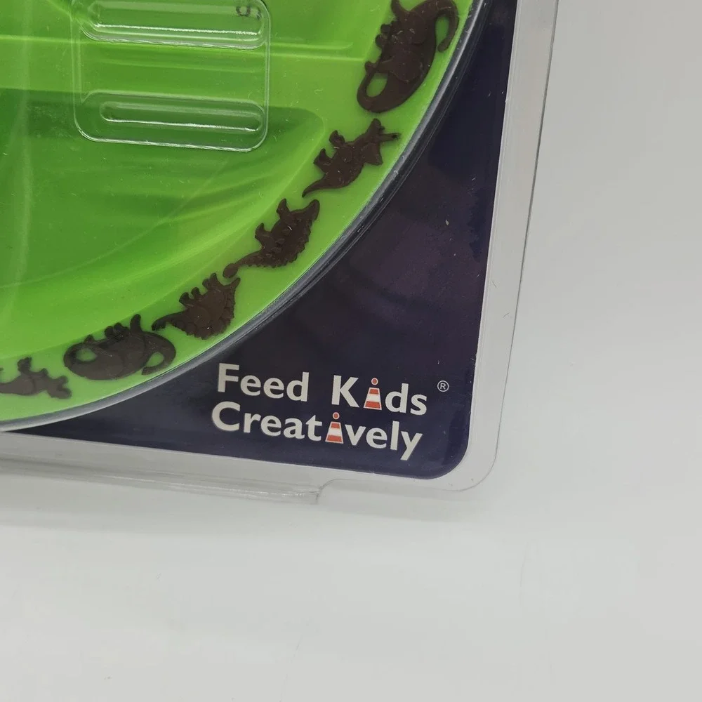 NEW Constructive Eating Plate Dinosaur Theme Feed Kids Creatively Sealed